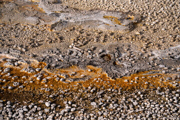 Colorful abstract backgrounds and pattern created by nature in the Yellowstone