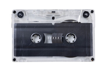 Audio Cassette On A White Background