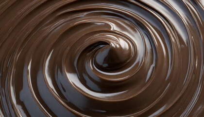Smooth surface very dark chocolate cream. Melted chocolate background