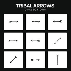 tribal Arrow Icon Set Fully Editable HD Vector Arrows Template