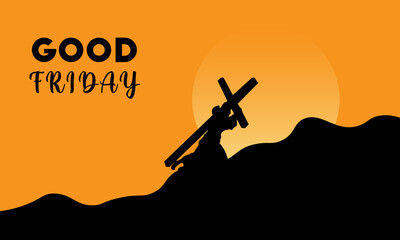 Fototapeta na wymiar good friday vector background illustration vector. it is suitable for card, banner, or poster