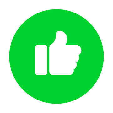 recommend clip art: vector a sticker template with thump up icon isolated
