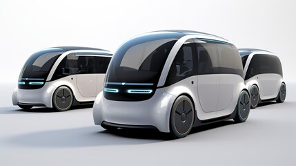 Fototapeta na wymiar A photo of Autonomous Electric Cars
