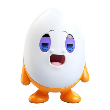 3D Rendering of a Funny Cartoon Character on Transparent Background - Ai Generated