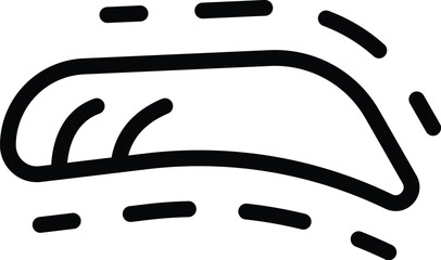 Obraz premium Correction eyebrow online icon outline vector. Care face brush. Brow body