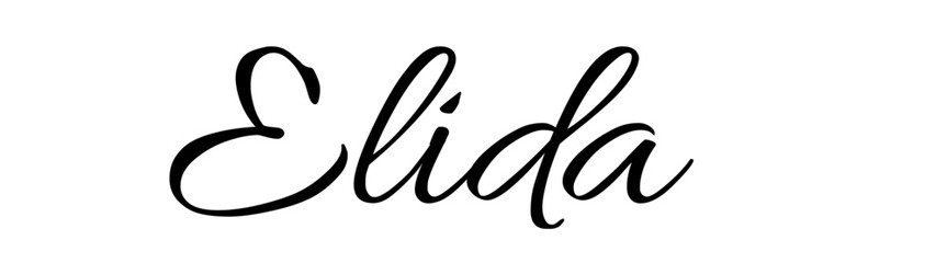 Elida - black color - name written - ideal for websites,, presentations, greetings, banners, cards, books, t-shirt, sweatshirt, prints, cricut, silhouette, sublimation
