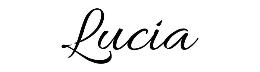 Lucia - black color - name written - ideal for websites,, presentations, greetings, banners, cards, books, t-shirt, sweatshirt, prints, cricut, silhouette, sublimation
