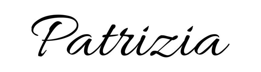 Patrizia - black color - name written - ideal for websites,, presentations, greetings, banners, cards, books, t-shirt, sweatshirt, prints, cricut, silhouette, sublimation
