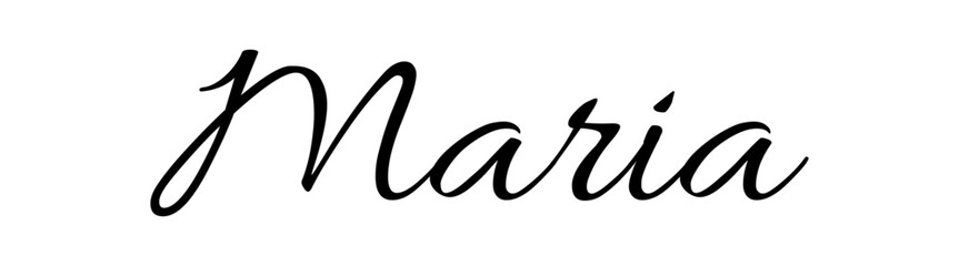 Maria - black color - name written - ideal for websites,, presentations, greetings, banners, cards, books, t-shirt, sweatshirt, prints, cricut, silhouette, sublimation
