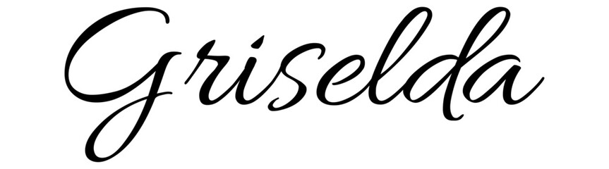 Griselda - black color - name written - ideal for websites,, presentations, greetings, banners, cards, books, t-shirt, sweatshirt, prints, cricut, silhouette, sublimation
