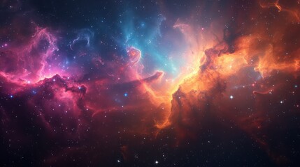 Fototapeta premium colorful nebula, universe, seamless wallpaper