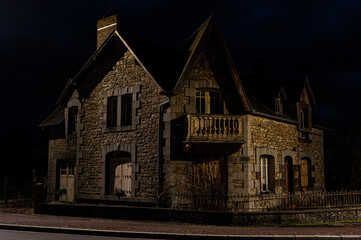 Fototapeta na wymiar Abandoned, old, scary house in Normandy