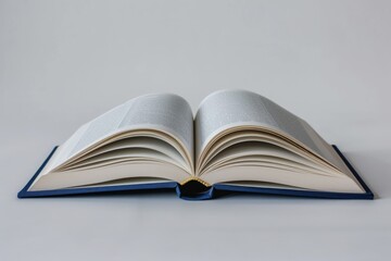 Open book on a white background. Education concept. Copy space.