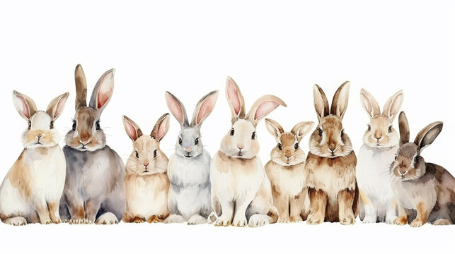 Different Color Rabbits Together