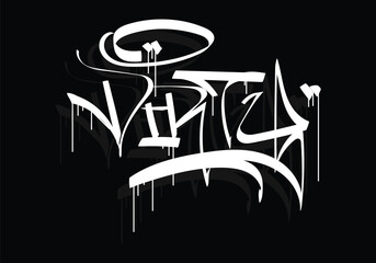 DIRTY word graffiti tag style