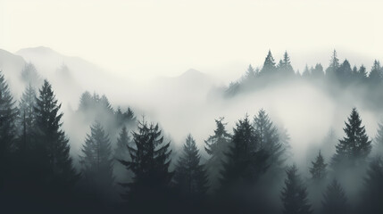 Forest background, vibrant trees