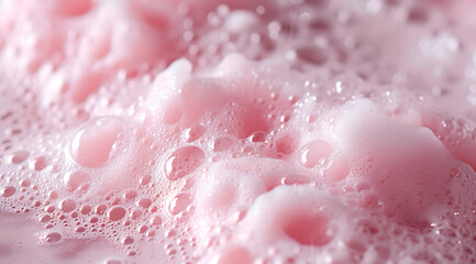 pink soap covered in foam and water stock photo in - obrazy, fototapety, plakaty