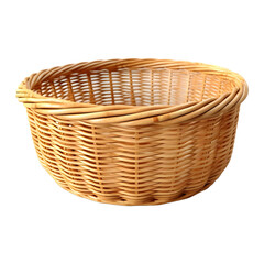 3D Rendering of a Empty Fruit Basket on Transparent Background - Ai Generated