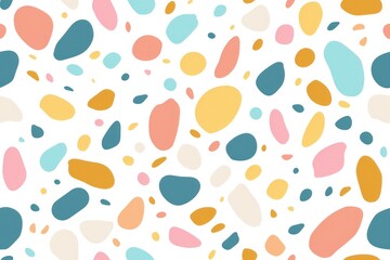 Blob pattern design on a soft pastel background.