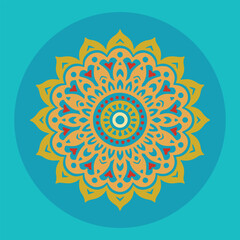 Minimalist Vector Design of a Mandala