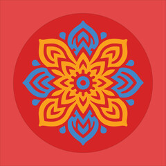 Minimalist Vector Design of a Mandala