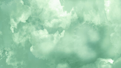 Fototapeta na wymiar Gray white and blue-green gradient watercolor background design, blue-green and white watercolor background with abstract cloudy sky concept