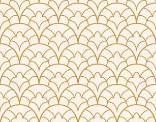Abstract victorian seamless pattern. Vector art deco background. Geometric illustration.