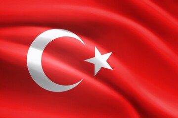 Red Turkish flag color background.