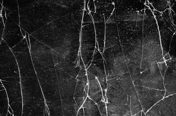 Dirty Broken Glass On A Black Background