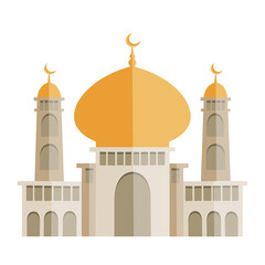 Modern Flat Design Elegant Islamic Mosque Building