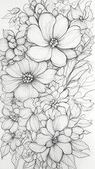 Fototapeta premium Floral print background