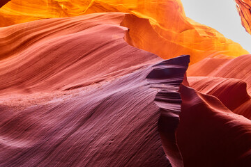 Antelope Canyon Warm Tones, Slot Canyon Curves, Immersive Low Angle Perspective
