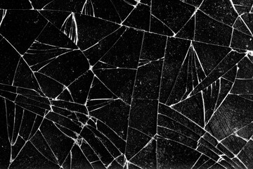 Broken Glass On A Black Background