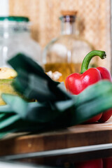 Healthy and healthy food with fruits, vegetables and greens