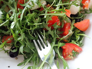 portion of a healthy vegetable salad