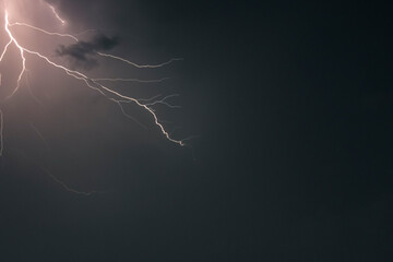 Electric Night: Captivating Lightning Bolt Illuminating the Skyline