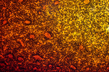 Bubbles On Burnt Old Photo Film Background