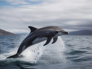 dolphin jumping in sea. Dolphin Day