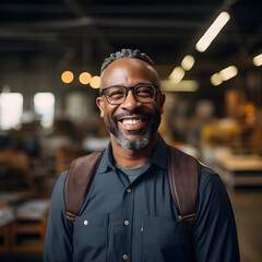 Fototapeta premium the entrepreneurial spirit and innovation embodied by a Black businessman