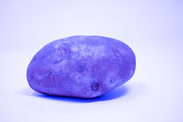 An abstract impression of the mighty potato seen in shades of blue