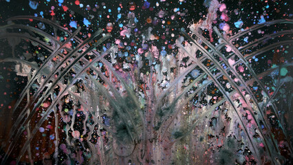 Abstract Background With Splashes Of Paint