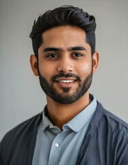 Obraz premium Portrait of a dignified Middle Eastern man in his fifties, gazing confidently at the camera