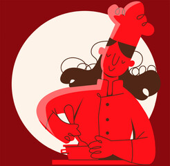 Restaurant staff vector illustration