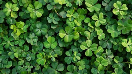 Clover plant texture background. Generative AI