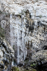 Fototapeta na wymiar Waterfall in Nacimiento del Rio Mundo in Spain