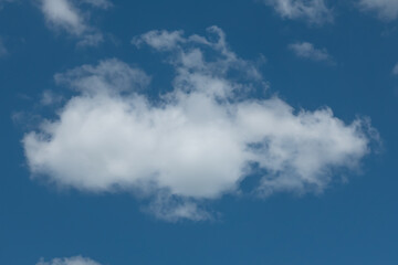 Lonely White Cloud In The Blue Sky