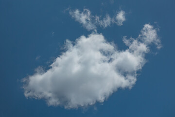 Lonely White Cloud In The Blue Sky