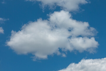 Naklejka na ściany i meble Lonely White Cloud In The Blue Sky