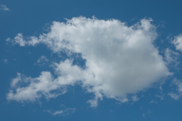 Lonely White Cloud In The Blue Sky