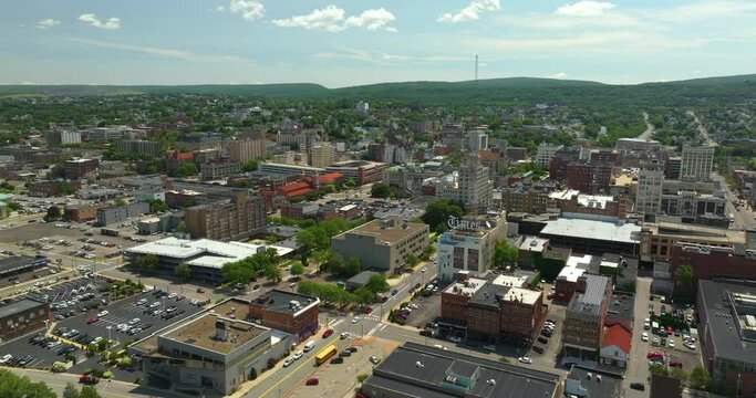 Historical American city architecture. Scranton, old city in Lackawanna County, Pennsylvania